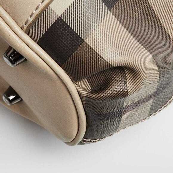 Burberry Smoked Check Coated Canvas Small Northfield Bag - Picture 4 of 11